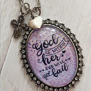 God is Within Her She Will Not Fail Necklace